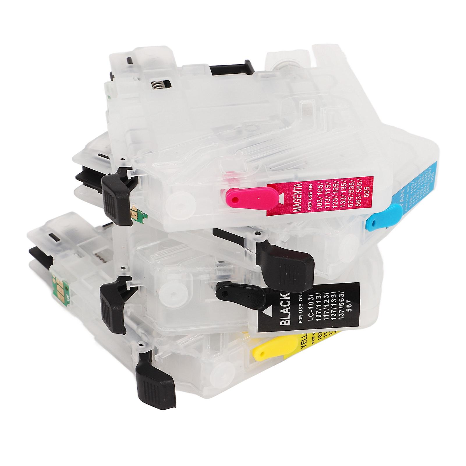 Ink Cartridges Compatible Refill Replacement With Permanent Chip 4 Colors for Inkjet Printer LC563 