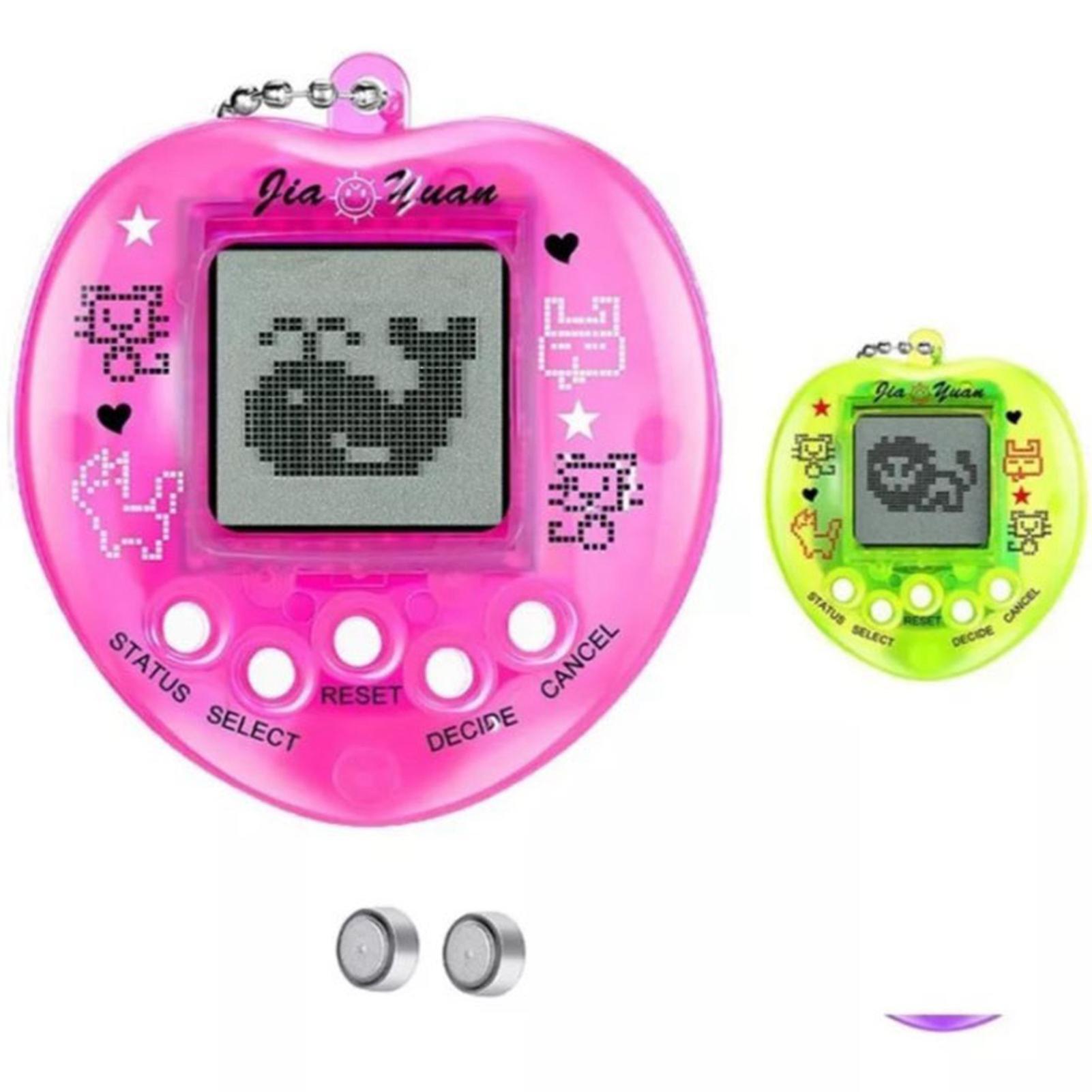 2 Pack Mini Virtual Pet Game Heart Shaped Pets with Multiple Modes Digital Electronic Pet Toys Gift