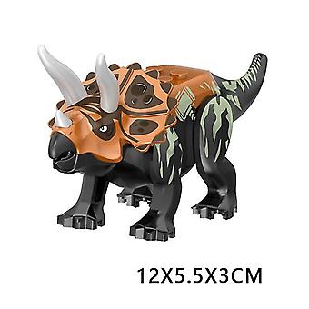 8pcs Jurassic Dinosaur Building Blocks Tyrannosaurus Rex Velociraptor Brachiosaurus Action Figure Kid's Toy Gift
