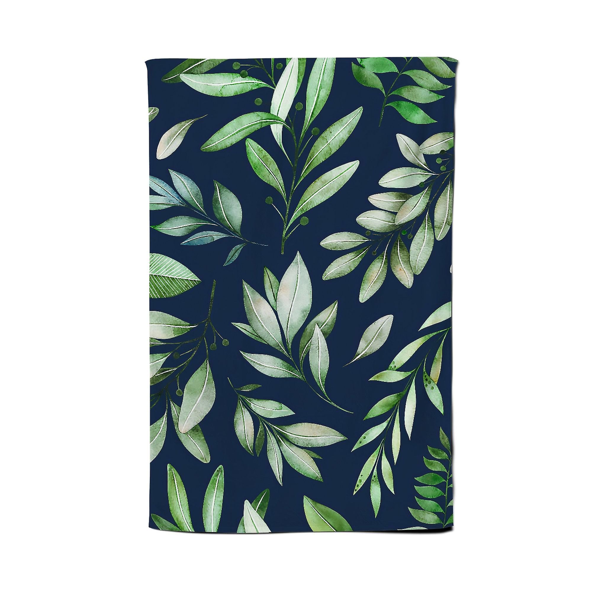 Watercolor Leaves Tea Towel