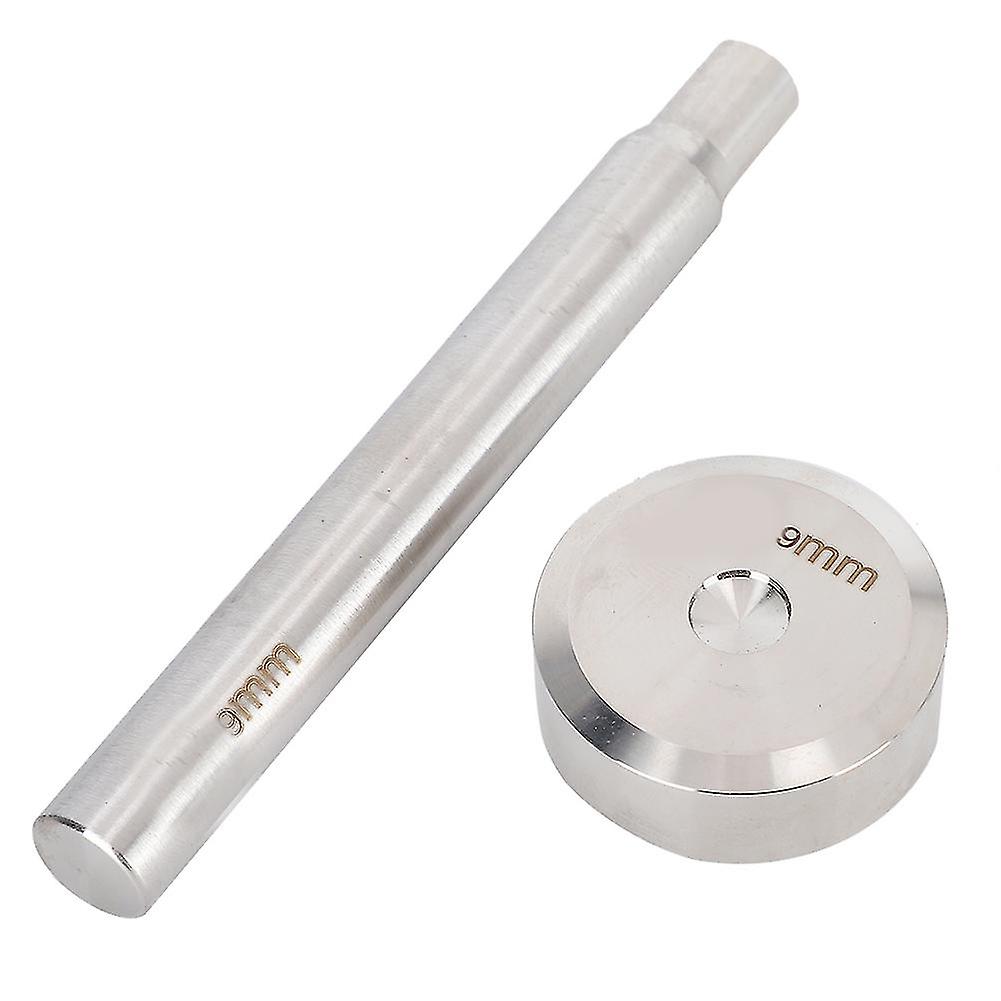9mm Double-Sided Rivet Punch Tool Kit for Leather Craft Button Installation