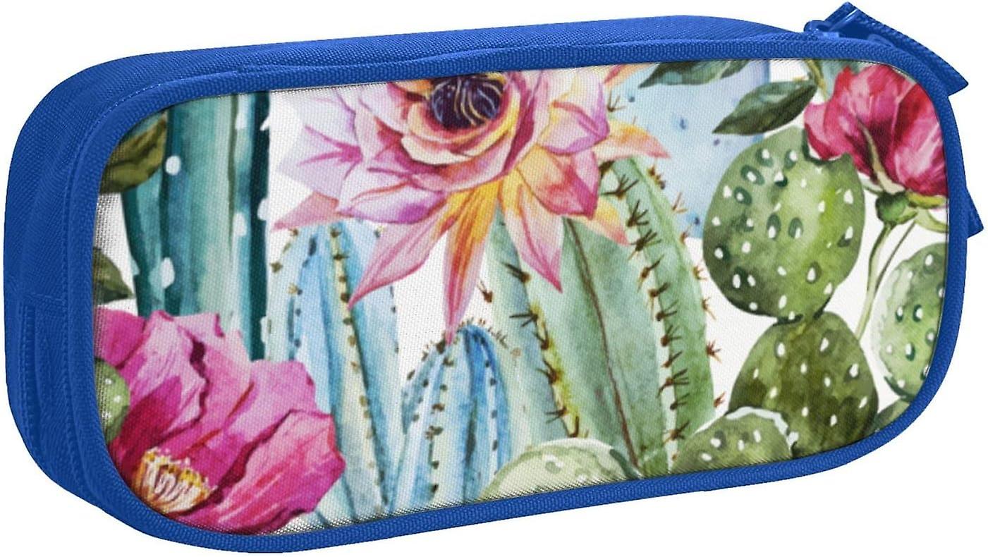 Kaktus Sukkulente Rose Groe Federtasche mit 2 Fchern Federstift Etui  Federmppchen Tasche Organizer fr Mdchen Jungen Student Schule Bro  College -On | Fruugo DE