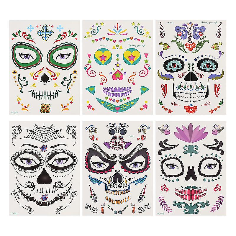 6pcs Halloween Tattoos