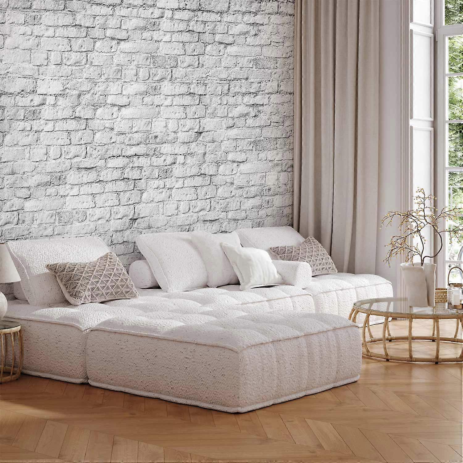Wall Mural - White brick