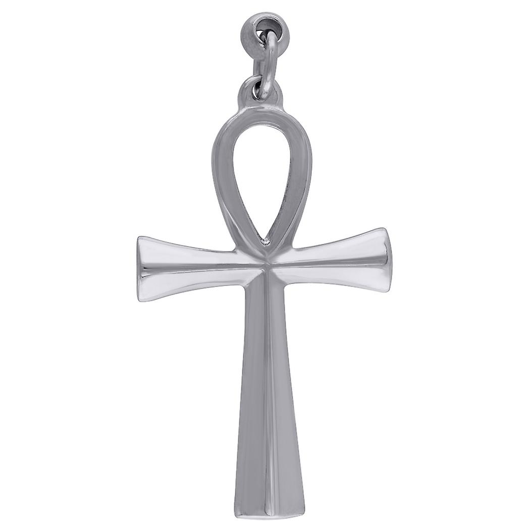 ステンレス鋼メンズシャイニーアンク宗教チャームペンダント男性用高さ26mmネックレス