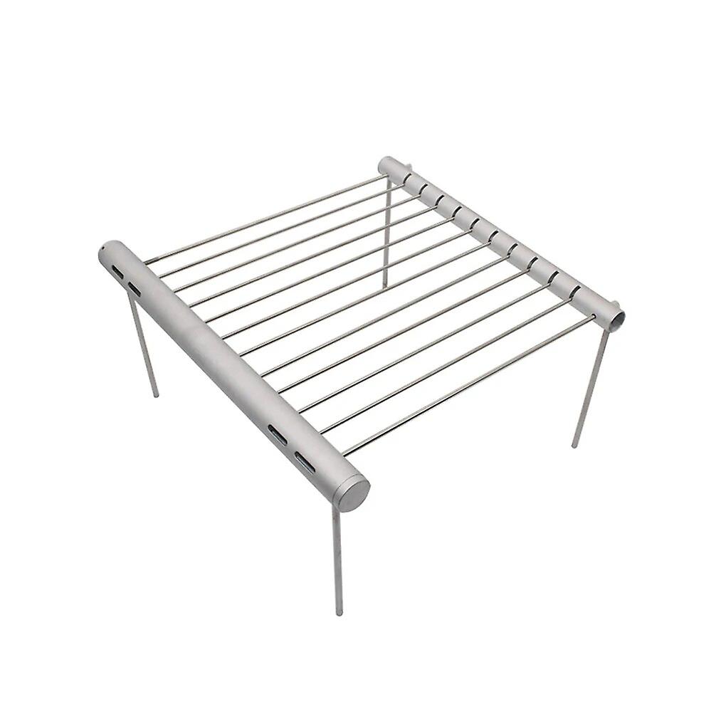 Portable Stainless Steel Outdoor Bbq Grille Detachable Rectangular Travelling Camping Hiking Grill Net Accessories