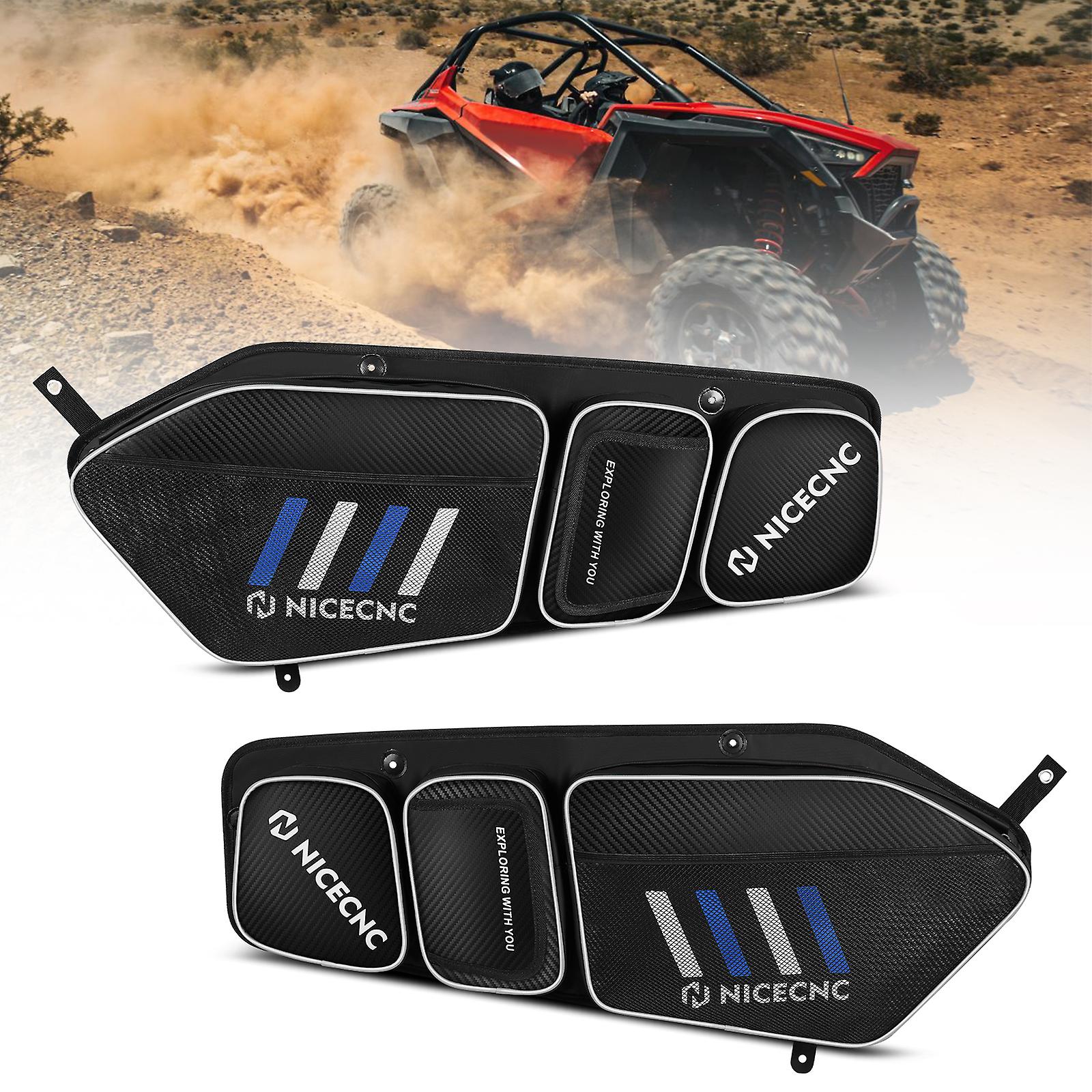 Nicecnc Front Door Bag 1680d Oxford Waterproof Tool Storage Pannier Utv Acccessories For Polaris Pro Rzr Xp 2020-2023 Side Bags