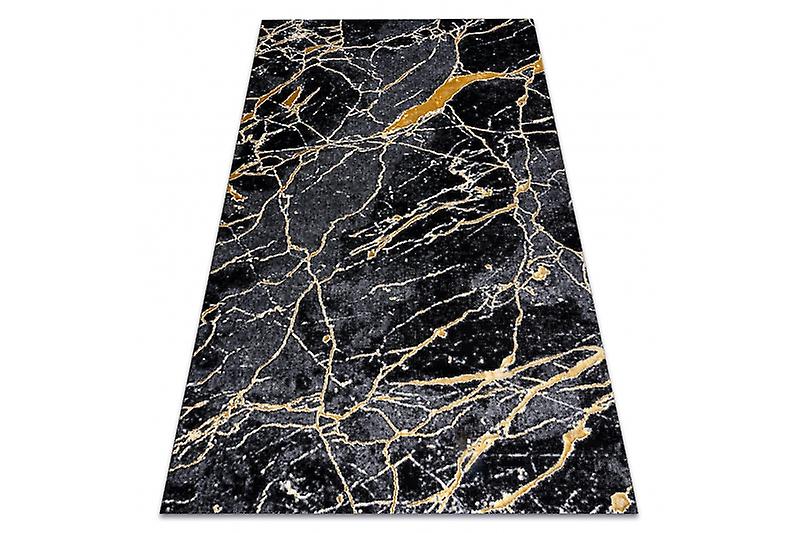 Modern GLOSS Carpet 529A 82 Marble, stone, stylish, glamour black / grey