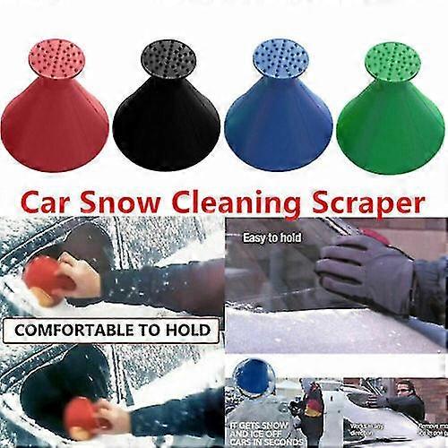 4pack Magic Car Ice Scraper Round, Cone Shaped Car Windshield Ice Scraper Funnel Deicer Snow Removal