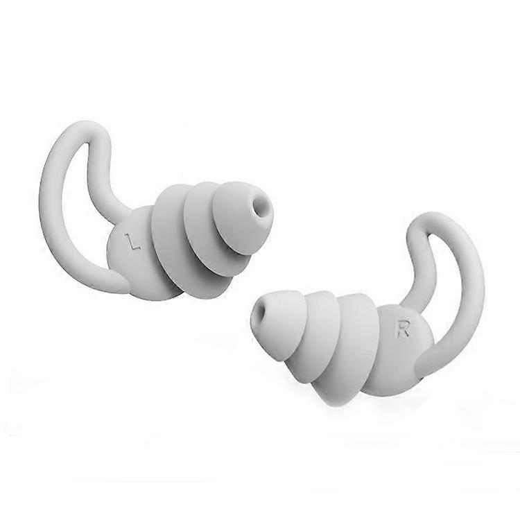 2 Pairs Noise Canceling Earplugs with Storage, Soft Noise Filter, Sleep Silicone Earplugs, Reusable Earplugs No Package, Single Headset