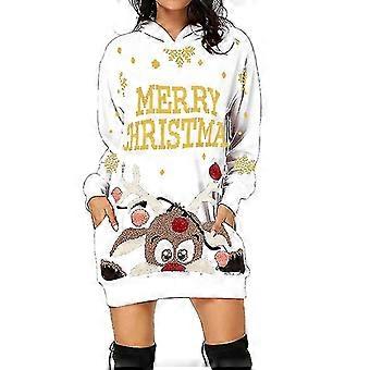 Christmas Women Fashion Christmas Hoodie Bag Hip Pocket Print