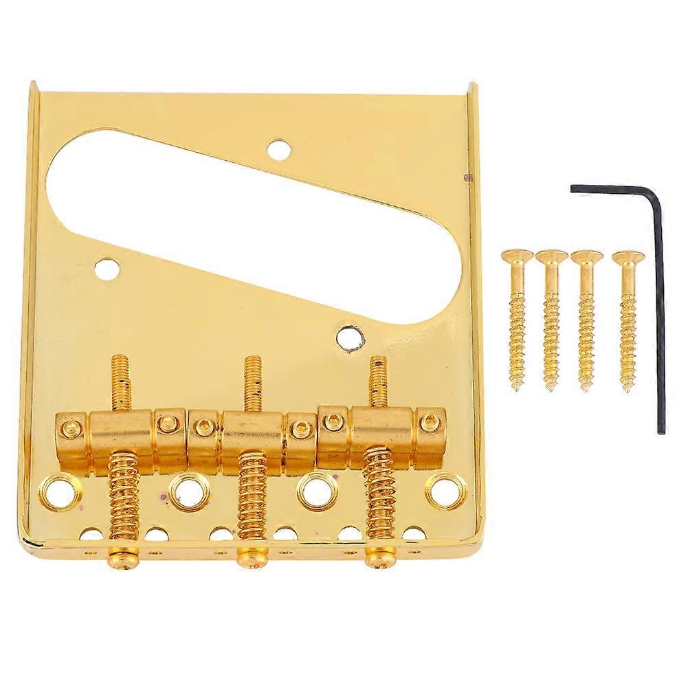 Metal Quality Tl Electric Guitar Bridge Tailpiece Tail Part Set Accessory(golden)