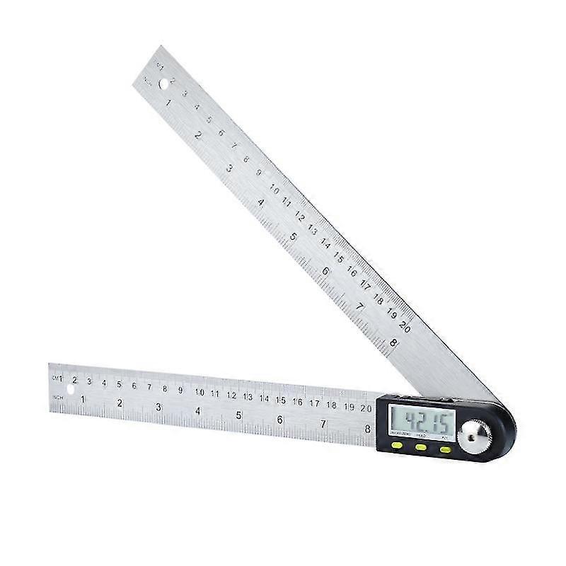 Stainless Steel Ruler with LCD Display Angle Protractor