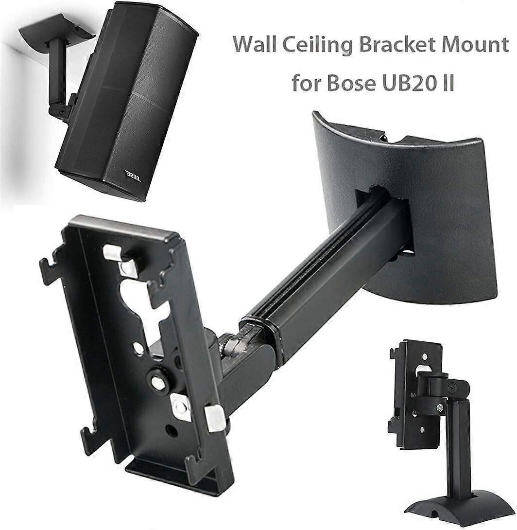 Black UB-20 Series II Wall Mount Ceiling Bracket Stand Compatible with All Bose
