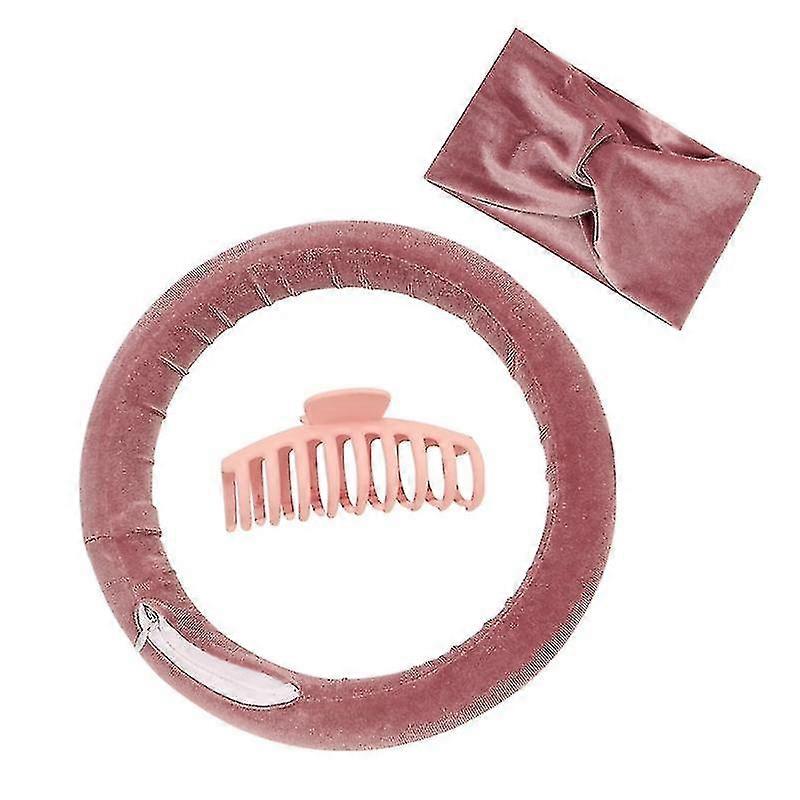 3pcs soft velvet hair curler twist hair band heatless hair styling diy tool