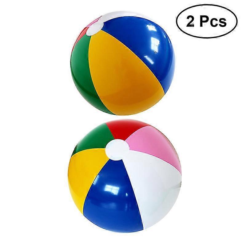 2pcs rainbow color party pack inflatable beach balls balls for beach swimming pool parties