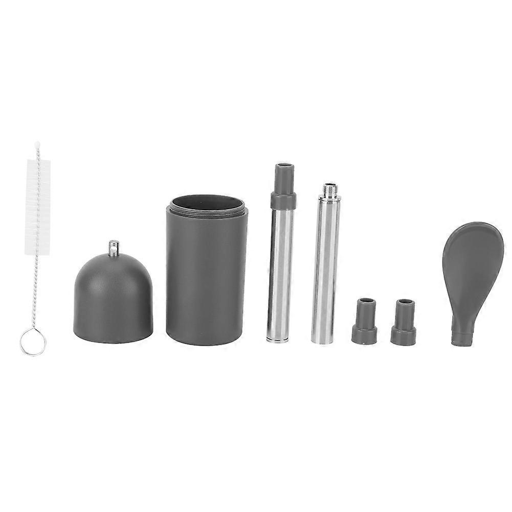 Household Portable MultiFunctional Telescopic Folding Drinking Straw Spoon for (Grey)