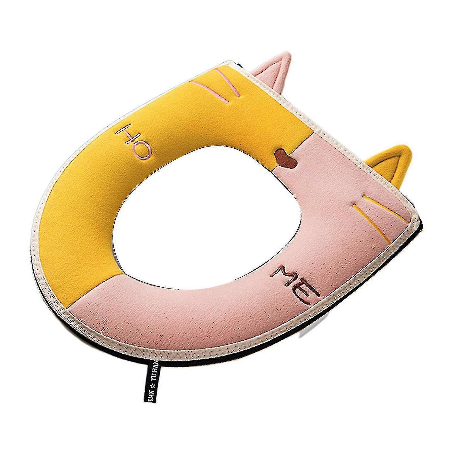 Nette Katze WC Sitzkissen mit Reißverschluss und Griff WC Sitzbezug