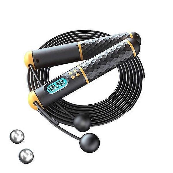 Adjustable Counter Weighted Speed Skipping Rope With Calorie Timer For Training