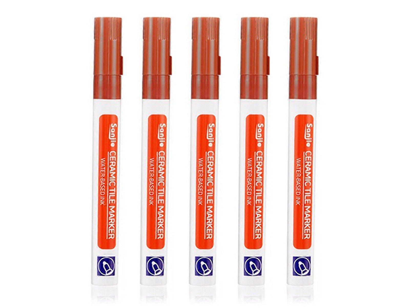 5Pcs Grout Tile Repair Pen - Reddish Brown