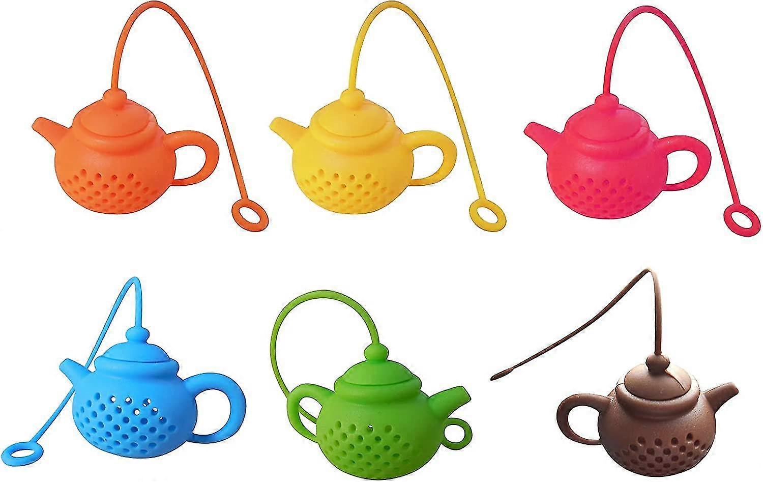 6pack Loose Leaf Tea Infusers, Silicone Tea Infusers, Reusable Safe Fine Mesh -dd