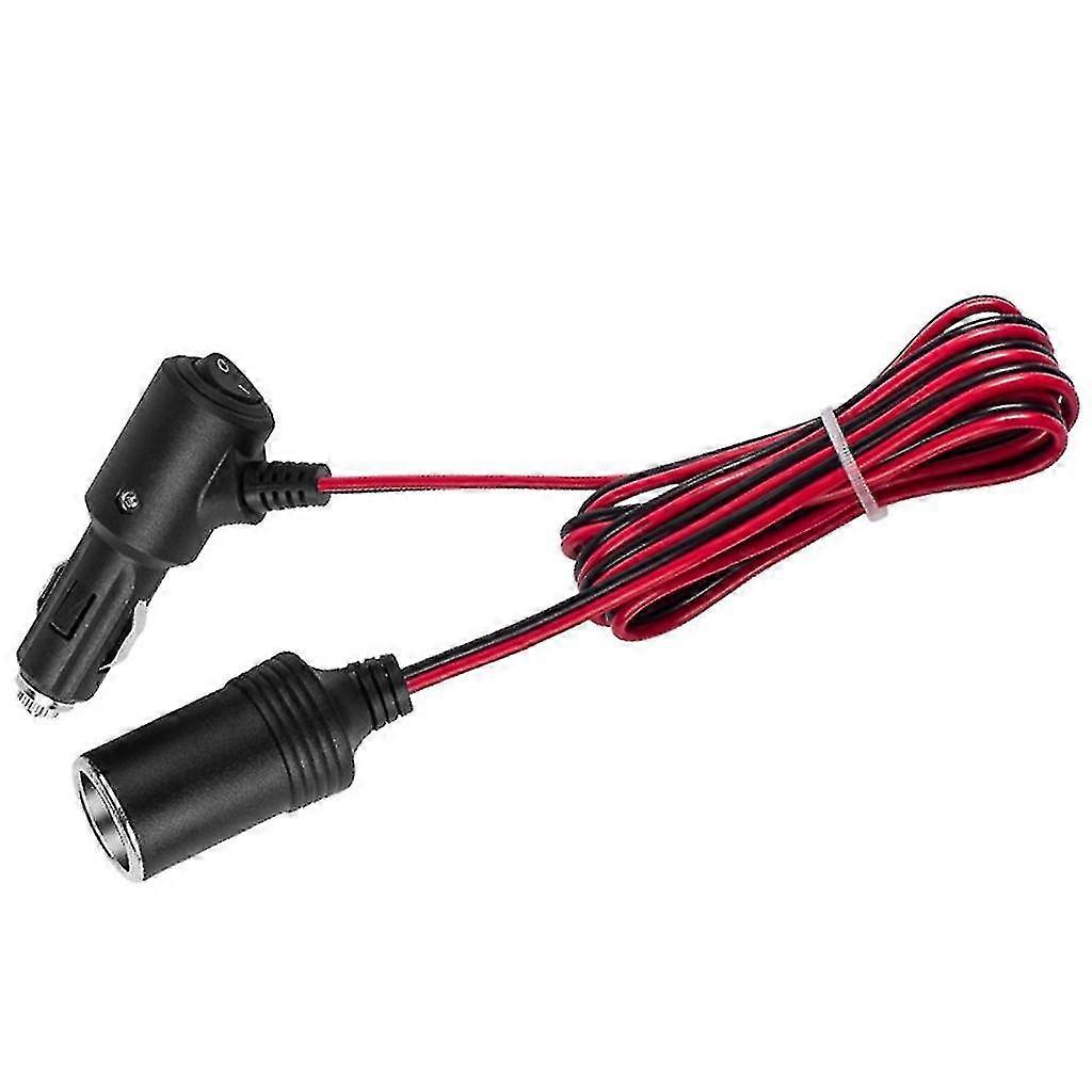 12v24v Car Cigarette Lighter Socket Extension Cord Cable With On/off- Button