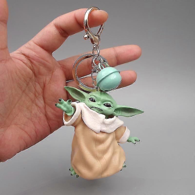 Disney Baby Yoda Portachiavi Yoda Modello Portachiavi Kawaii Cartoon Pendente Portachiavi