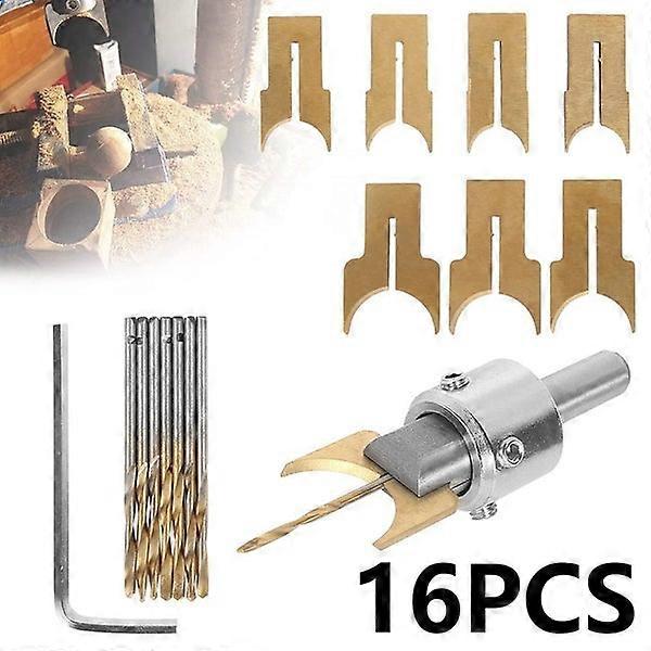 Wood Bead Maker Kit - 16PCS Woodworking Tool Set for Creating Patterns