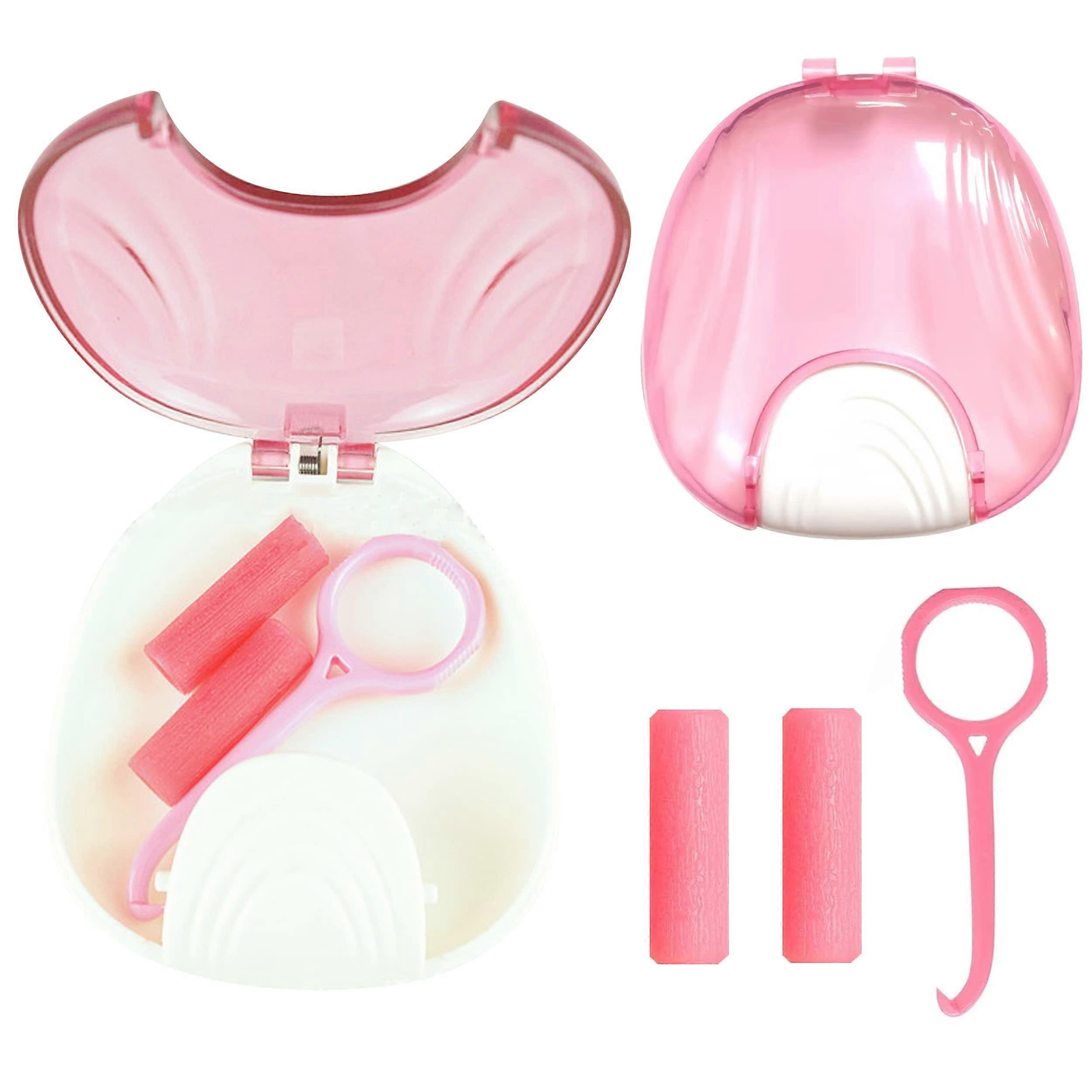 Press Retainer Case, False Teeth Container Denture Box, Made of Safe Plastic, Portable Denture Box Teeth Retainer Box