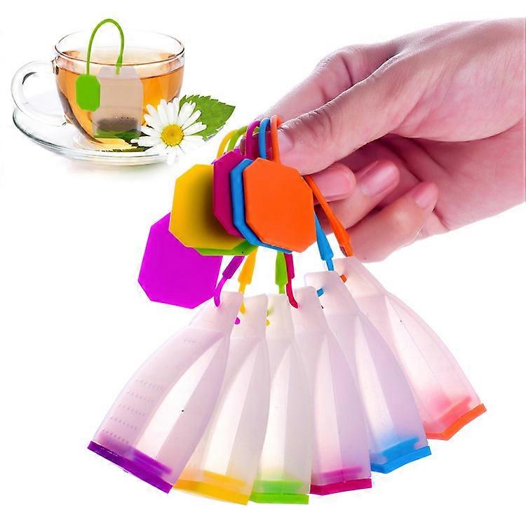 6 Pcs Silicone Tea Strainers Tea Bag Shape