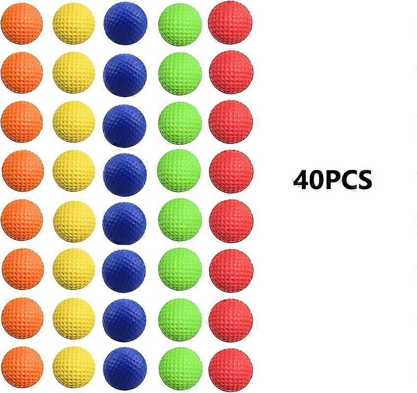 40 Pack Foam Golf Practice Balls - Realistic Feel and Limited Flight Training Balls for Indoor or Outdoor