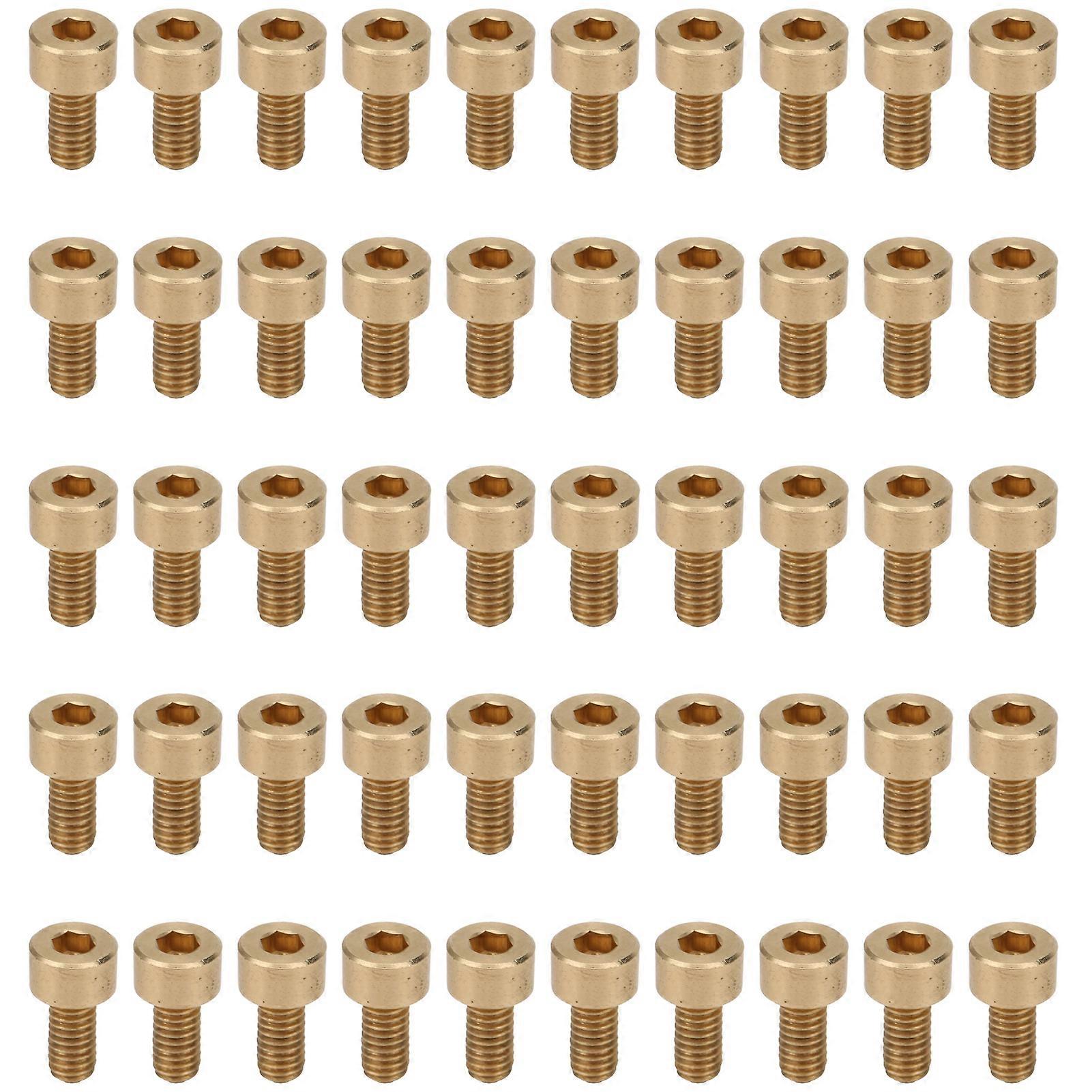 50Pcs Cap Hex Socket Screw Copper Fastener Hardware Tools Industrial Supplies M4M4x8