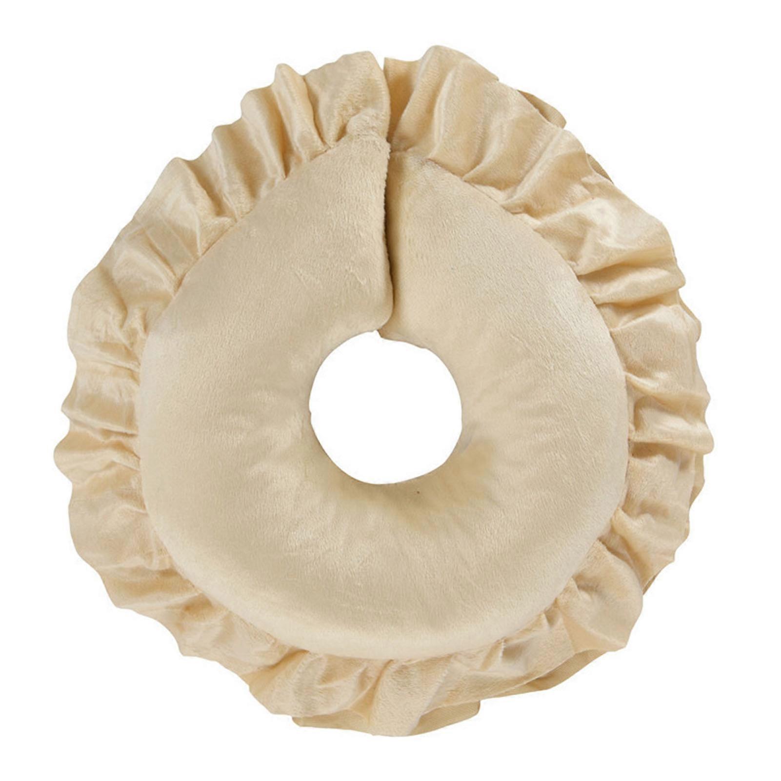 U Shape Face Neck Pillow Spine Protection U Shaped Neck Support Cushion for Adults Beauty Salon Beige
