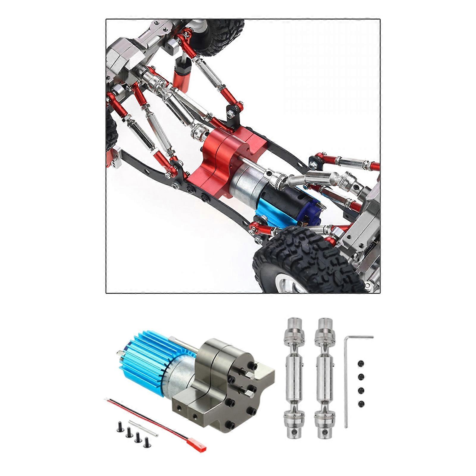 Motore a spazzole Wave Box 370 con accessori per albero di trasmissione per camion per auto WPL C14 B26 B36 Q60 Q61 RC - blu