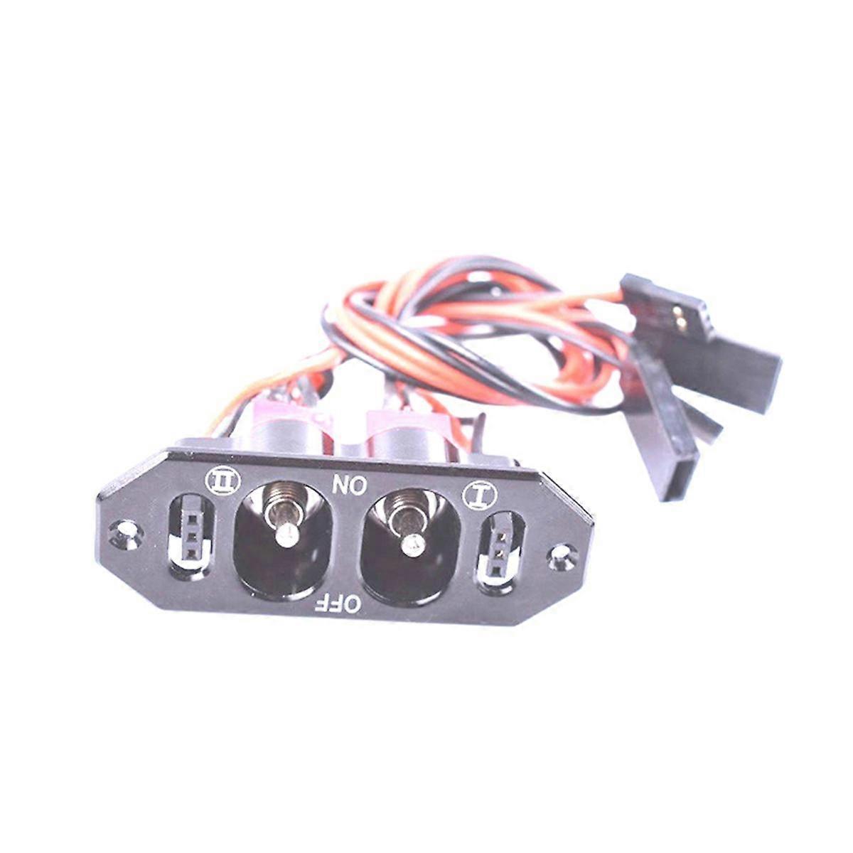 RC Dual Heavy Duty Switch for Gas Planes Comes with Battery Charge Outlet Made of CNC Aluminum in A