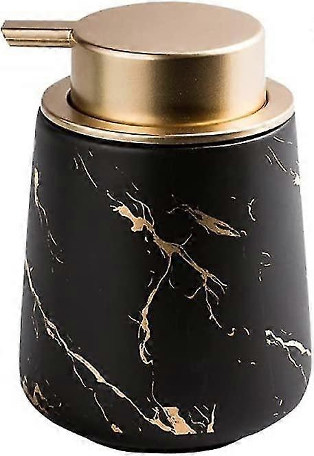 13.53oz Ceramic Dish Soap Dispenser (marble Matte Black)