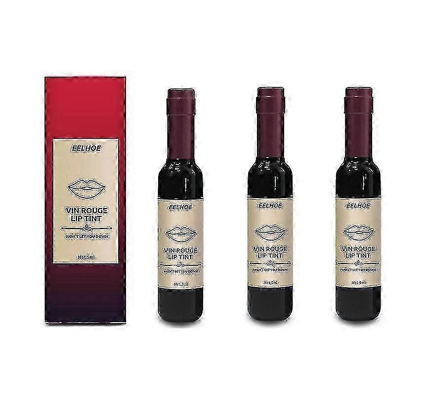 Botella de vino tinto Esmalte de labios Tinte Brillo de labios líquido Hidratante Sin decoloración Botella de vino tinto Lápiz labial Maquillaje Velv