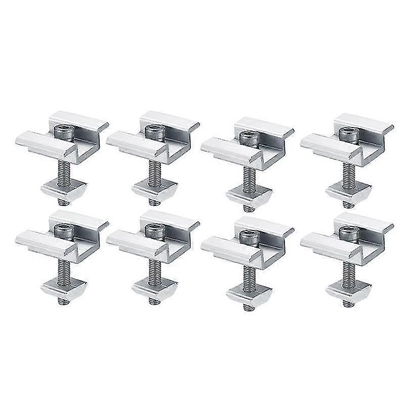 8pack Solar Panel Mounting Brackets, Solar Panel End Clamps, Centre Clamps, For Pv Solar Panel Solar Module 30mm