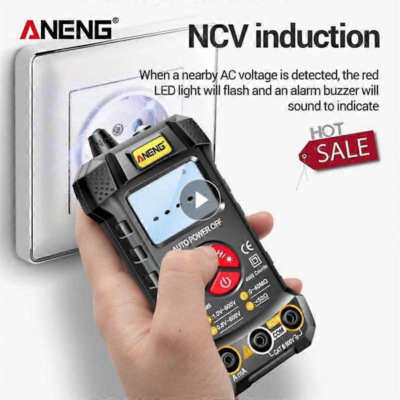 M167 Digital Mini Multimeter Tester Auto Multimetro True Rms Tranistor Meter With NCV Data Hold 4000counts Flashlight Tools