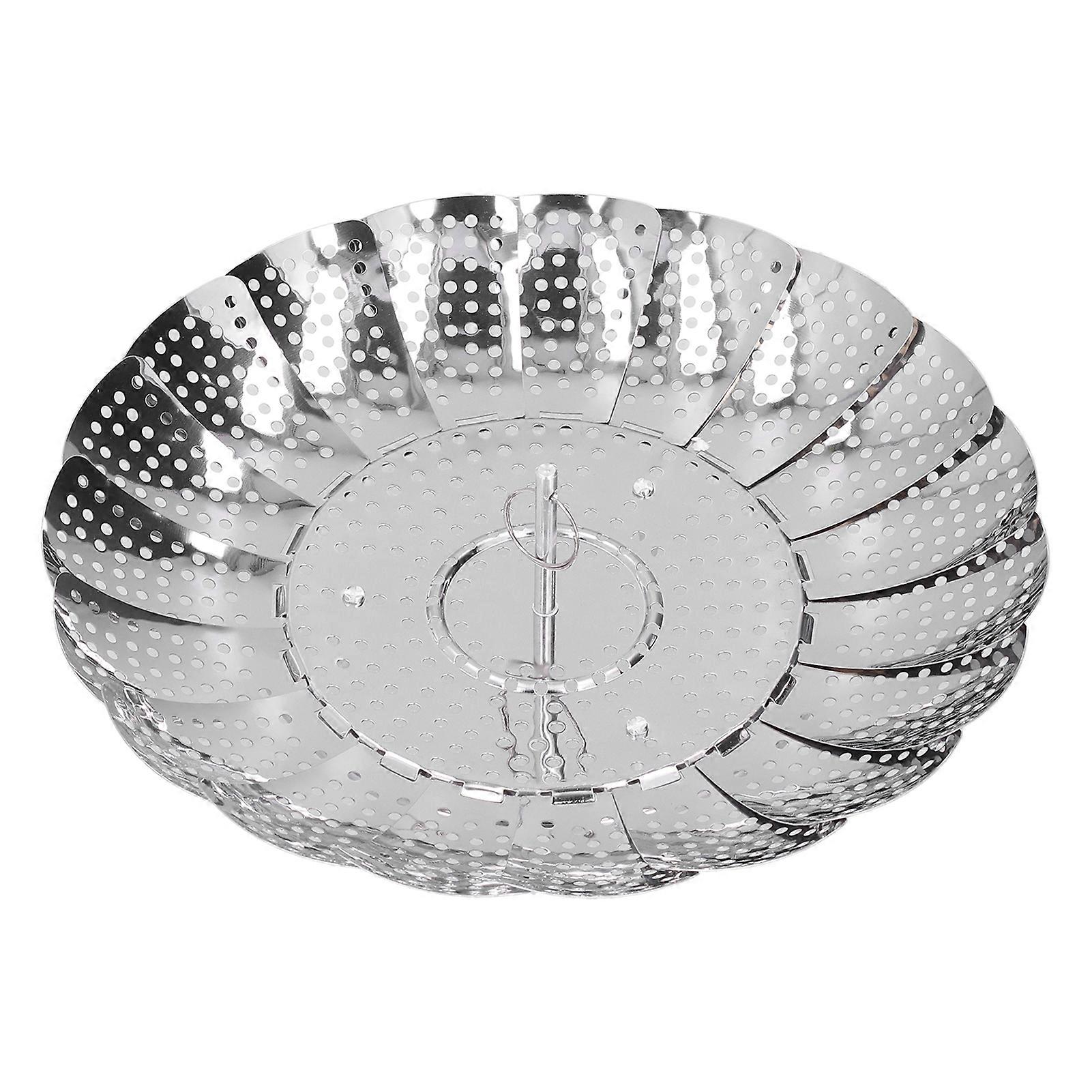 28cm Stainless Steel Retractable Foldable Steamer Basket for Home Steaming
