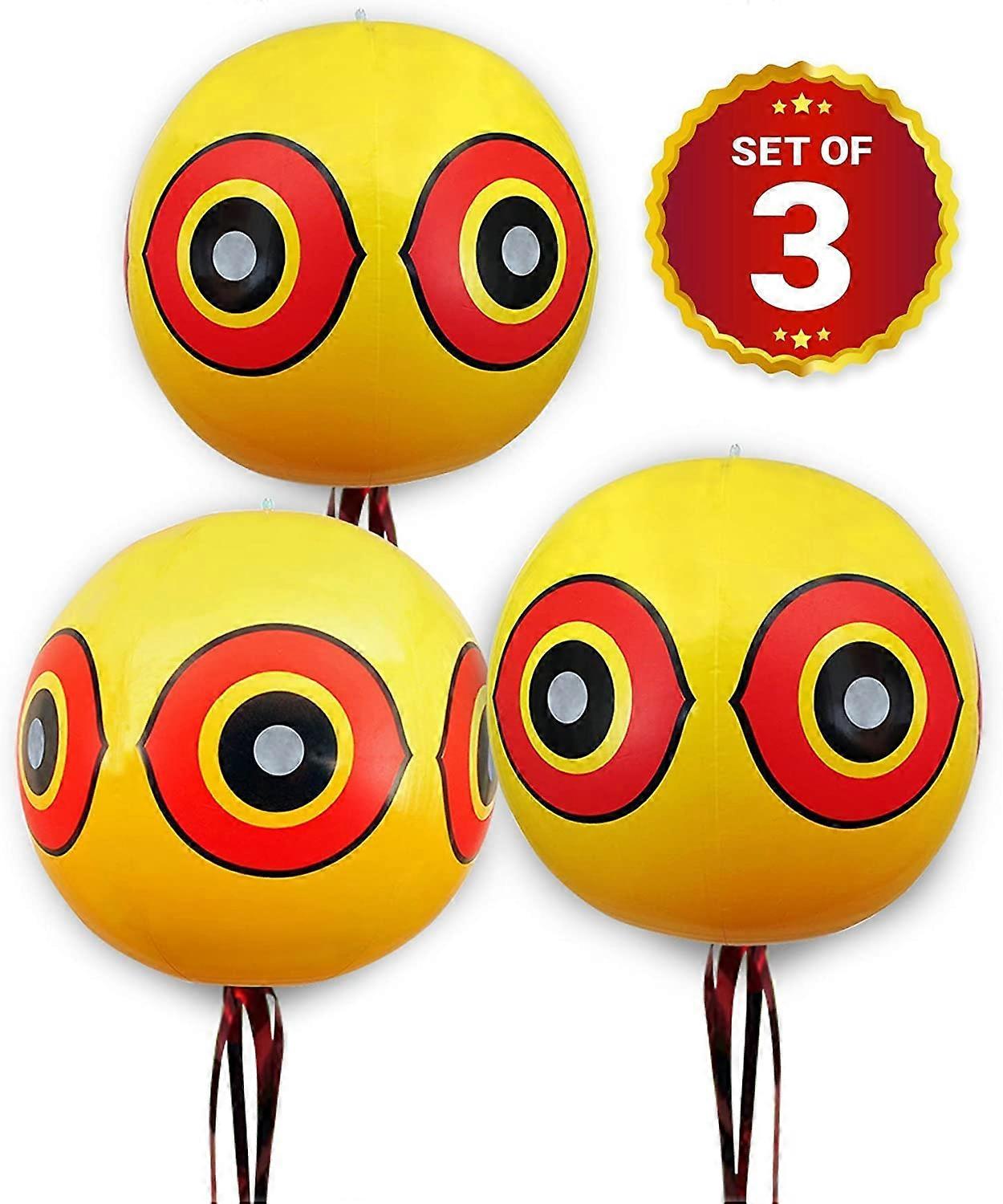 Repellent Balloons - Bird Repellent Pigeon Repeller - to Repel Pigeons, Crows and More - for Use with Ultrasonic/Spike/Net - Pack of 3