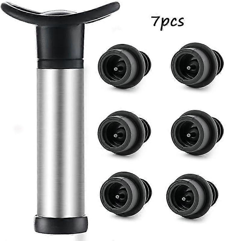 Wine Stopper with Vacuum Wine Pump Wine Preserver Aerator Rubber Black Stoppers Sealing Preserver Drinks Bottle Silicone Caps SMTX