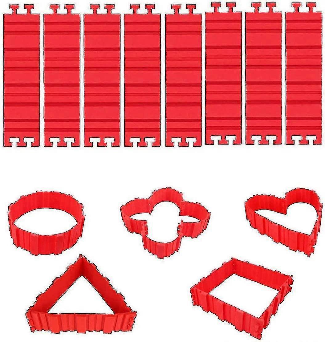 Silicone Cake Mold Cake Shapers Magic Snake Diy Baking Square Rectangular Heart Shape Round Cake Mould,pack Of 8-YGWL