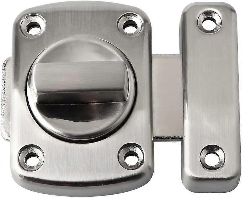 Rotary Latch Door Latch Revolving Door Latch Latch Lock with 6 Bolts for Door, Window, Cabinet and Garden, Brushed Metal Finish, EMS220U