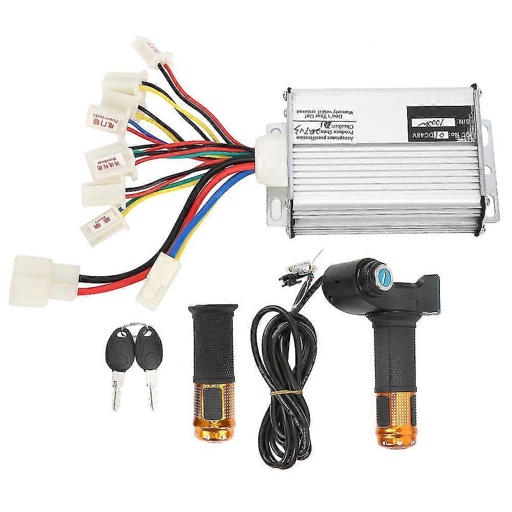 Electric Bike Brush Controller Kit 48V 1000W - Screen Display, Handle Included