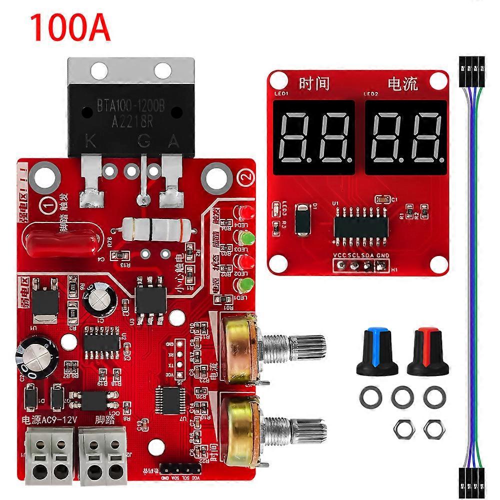 Spot Welder Control Board, Ny-d01 100a/40a Digital Display Spot Welding Current Controller Panel Timing Ammeter