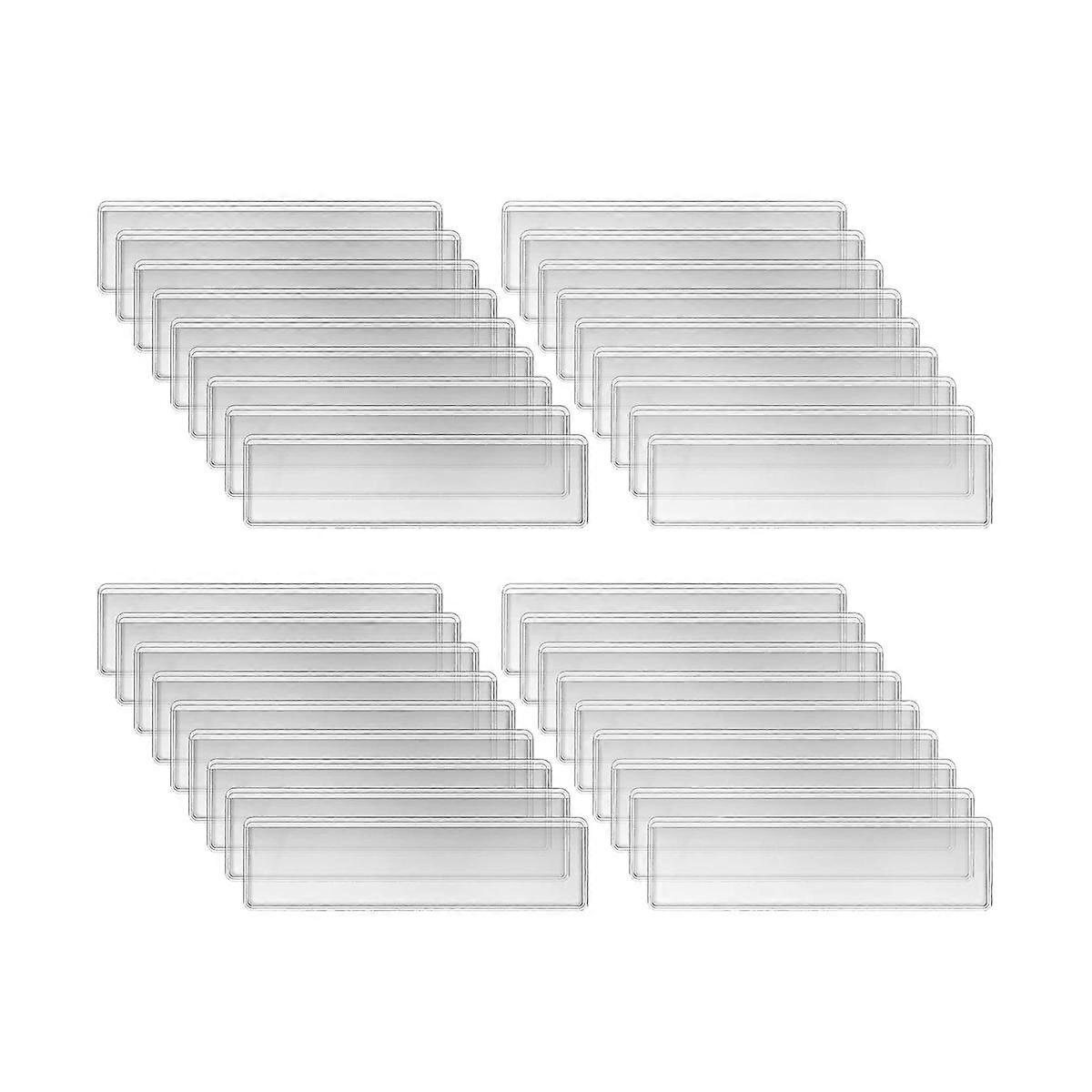 Holders Adhesive Shelf Tag 1.2 X 4.3 Inch Clear Shelf Tag Card Pockets Drawers for Supermarket (60
