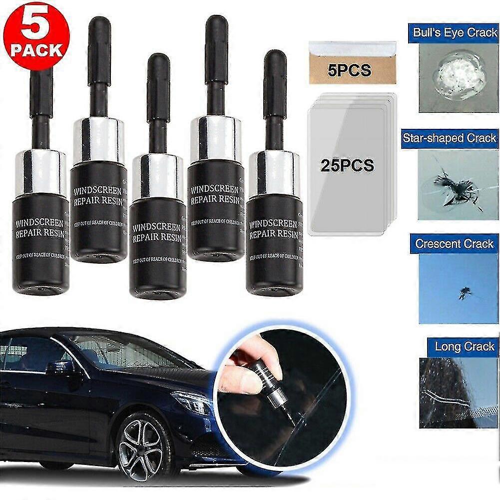 5pack זכוכית אוטומטית ננו תיקון נוזל שמשה קדמית לרכב שרף סדק ערכת כלים