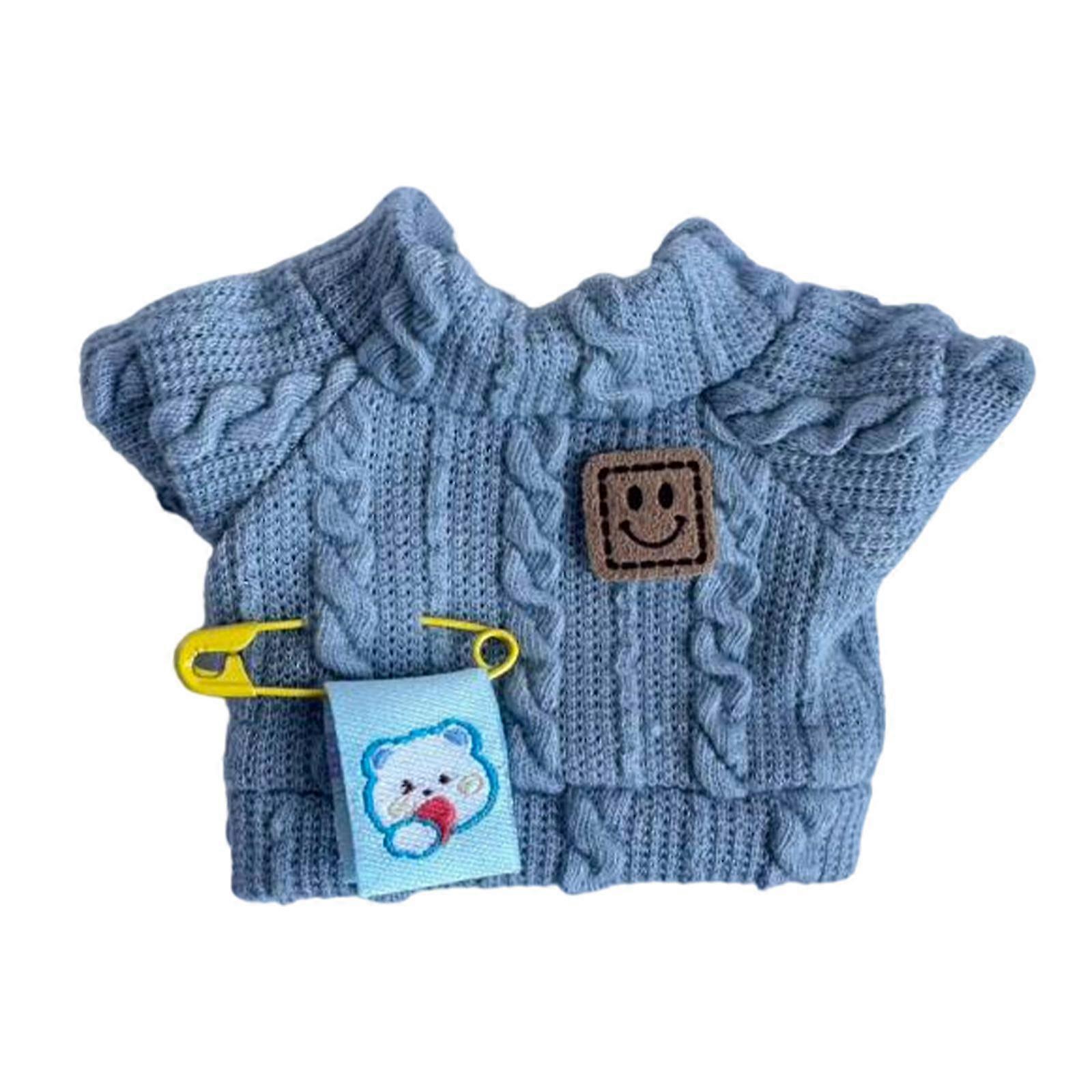 Mini 6 Zoll Puppe Kleidung Set Kostüm Weich für Anhänger Puppe Alter 5-7 8-10 Kinder blaues Lächeln