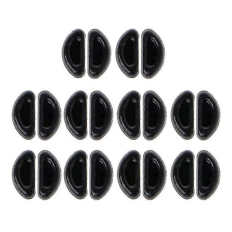 10pairs Adhesive Eyeglasses Nose Pads D Shape Anti-slip Soft Silicone Nose Pads
